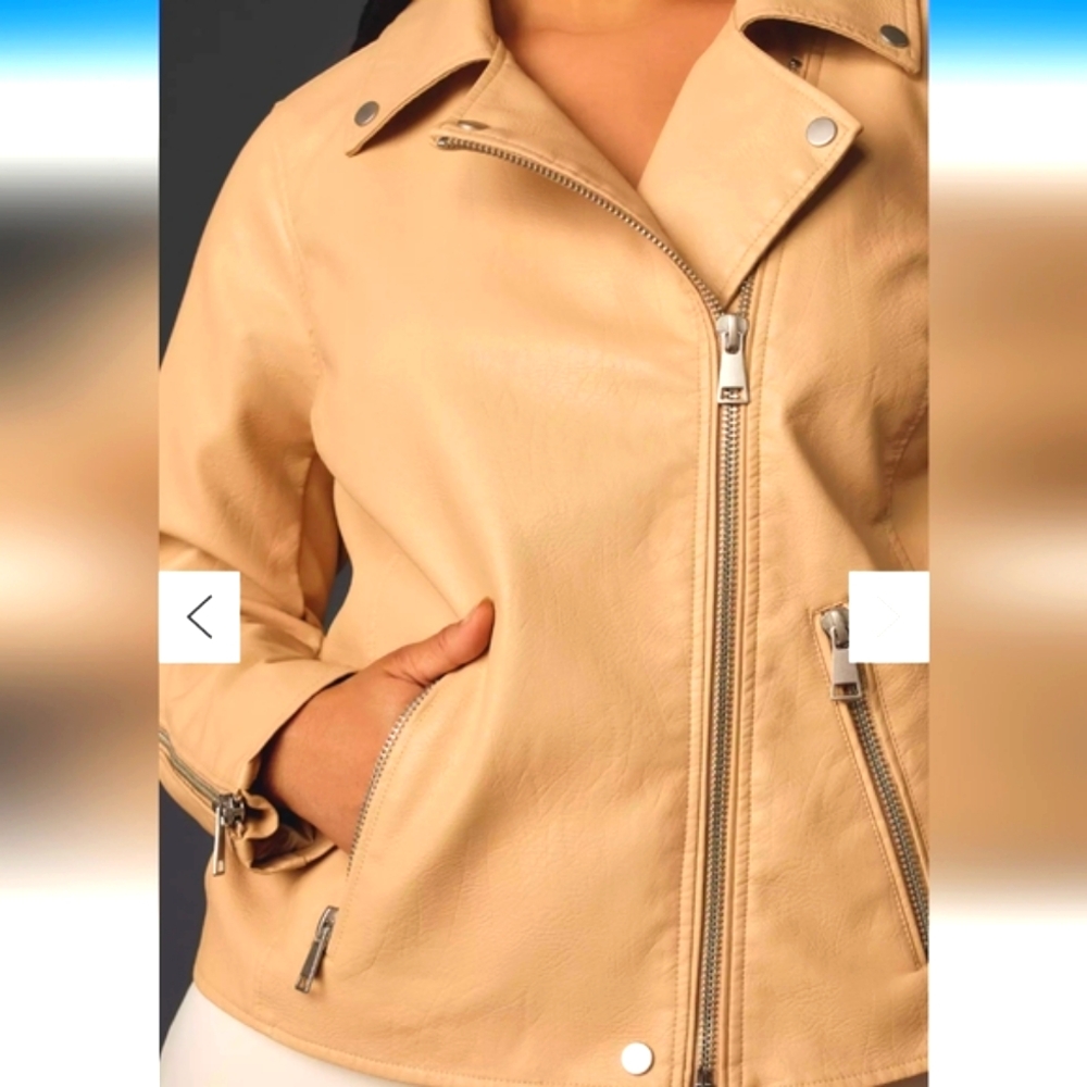 Anthropology faux leather moto Jacket SOLD OUT ONLINE.Great Fall/sping - Picture 5 of 13